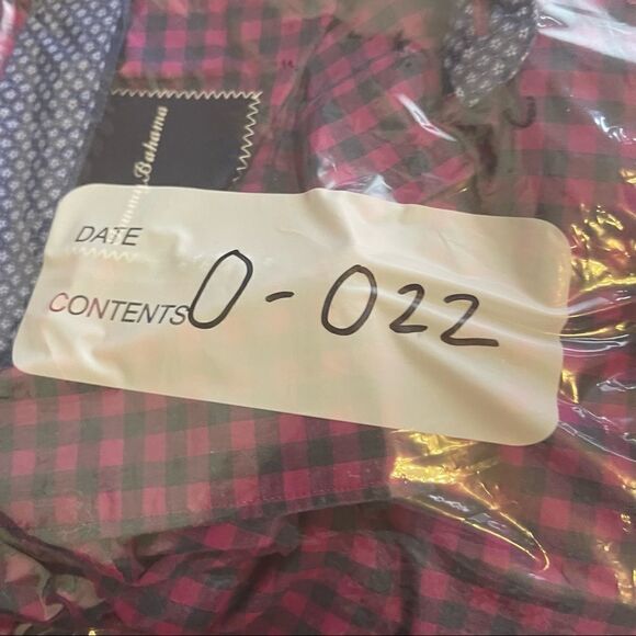 Tommy Bahama Pink-Purple-Blue Plaid LS Button Down Shirt in Size Large Tall - Picture 6 of 6